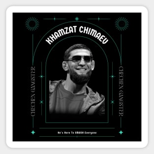 Khamzat Chimaev Chechen Gangster MMA Fighter Sticker